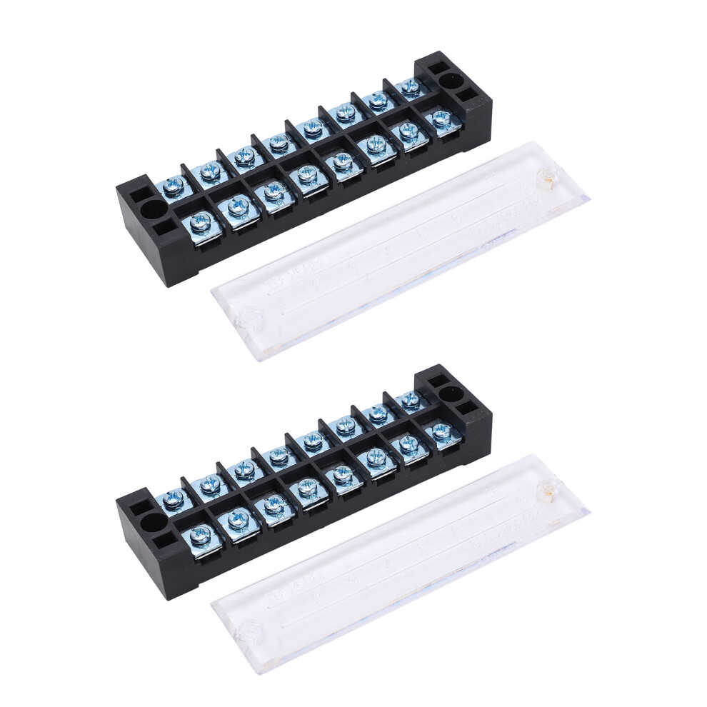 600V 25A Dual Row Terminal Block Set 8 Positions With Dustproof Cover 7621354662145