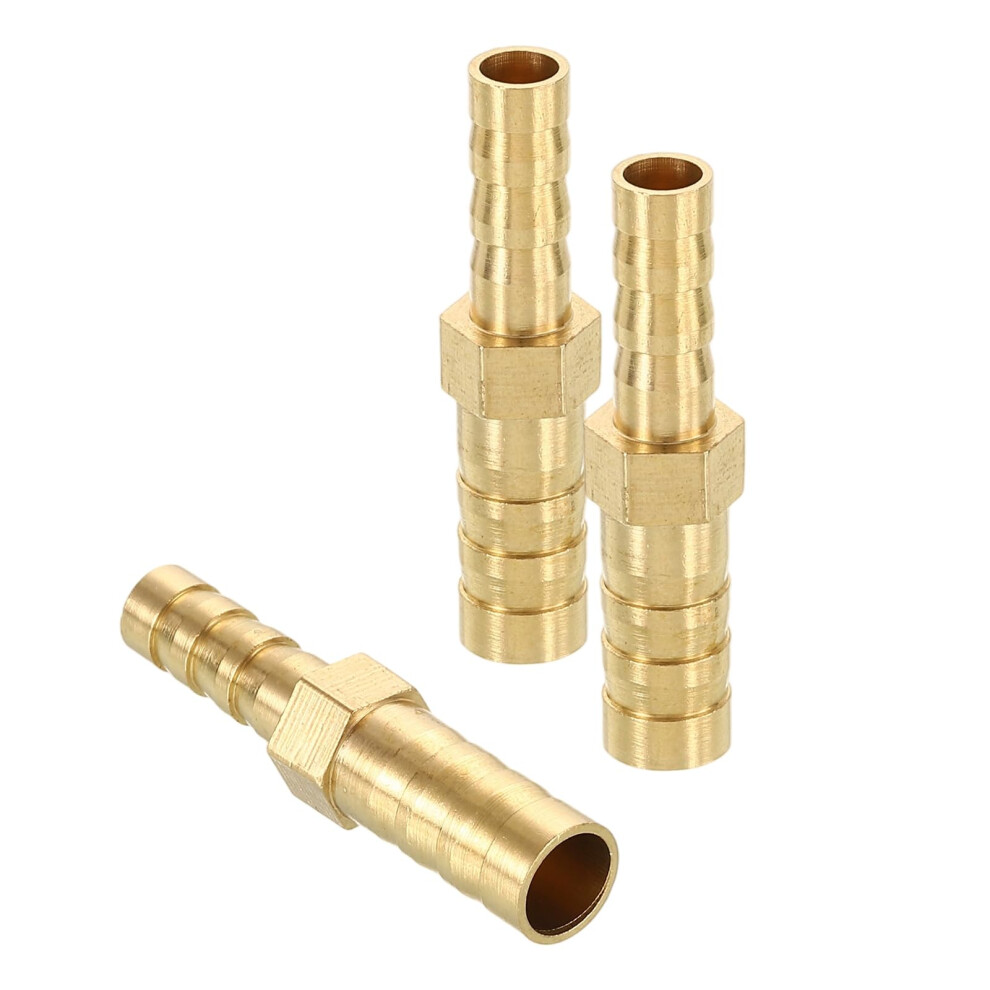 Brass Hose Barb Fitting 3-Pack 6Mm To 4Mm Metal Splicer Mender Connector 9016109626271
