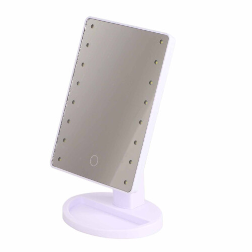 LED Vanity Mirror with 16 LEDs, Touch Control, White, Battery Powered 2
