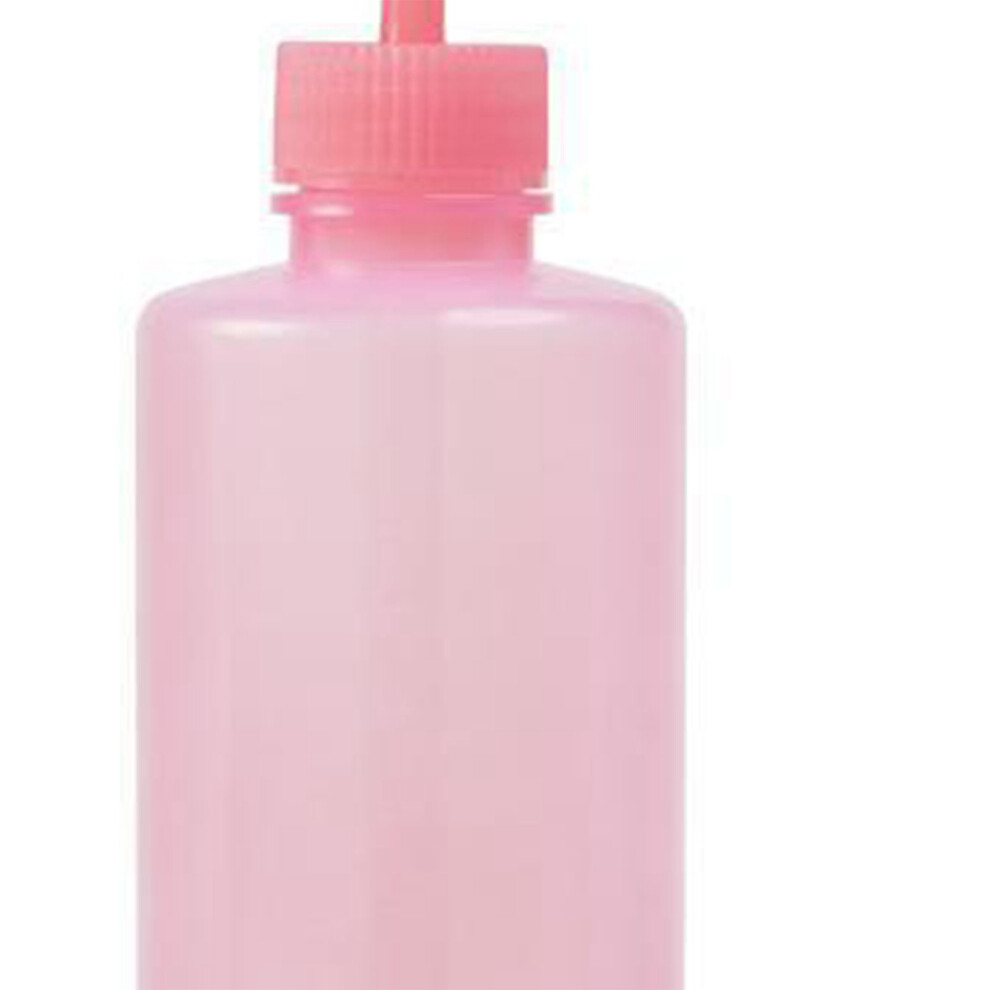 Unisex Pink 250Ml Curved Spout Spray Bottle Squeeze For Tattoos & Eyelashes