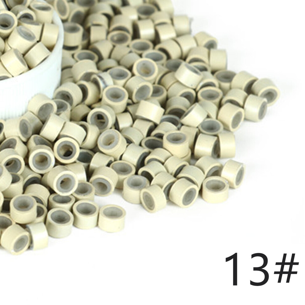 500pcs Double Layers Silicone Micro Link Beads for Hair Extensions (13)