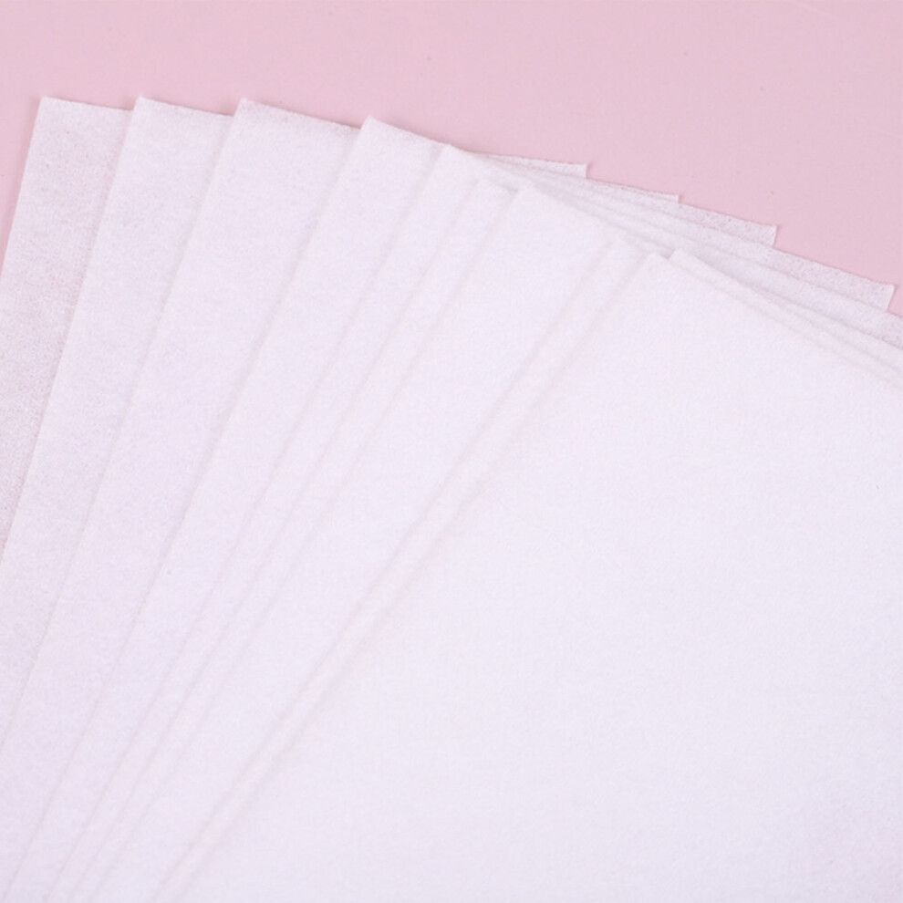White 100Pcs Disposable Wax Strips, 19.7X7cm Facial & Body Hair Removal