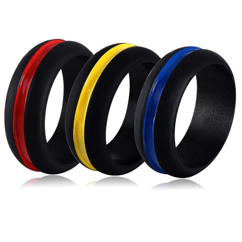 Silikon Hochzeitsring Set Teile Verschiedene Farben