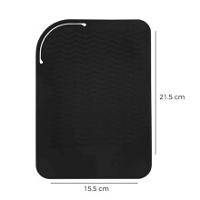 Heat Resistant Silicone Mat Pouch 21.5x15.5cm for Hair Styling Tools