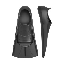 Swimming Fins For Adults Open Heel Silicone Lightweight Unisex 1 Pair Black For Training And Diving Beach Pool