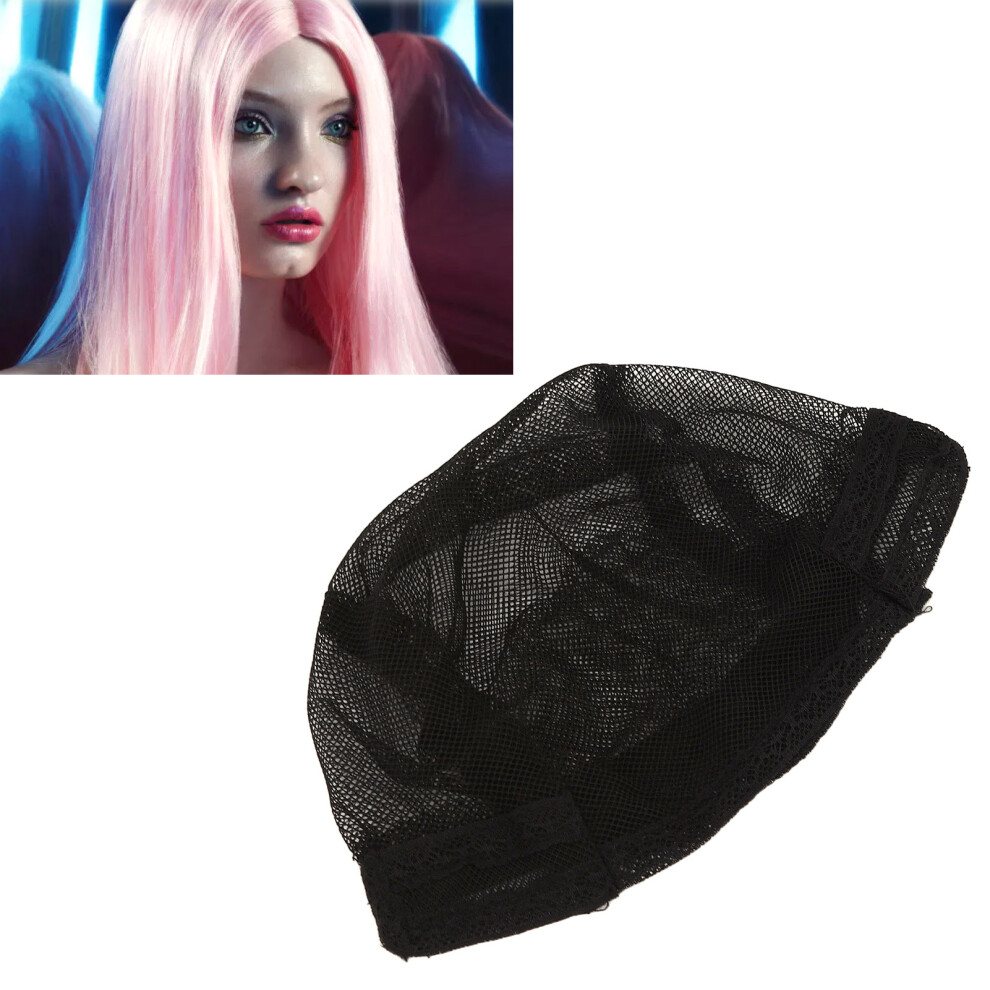 Unisex Black Stretchable Nylon Mesh Dome Wig Cap For Cosplay & Dress Up