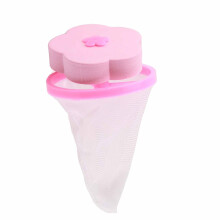Washing Machine Hair Remover Floating Filter Mesh Bag Flower Shaped Ball Red Laundry Room Accessory