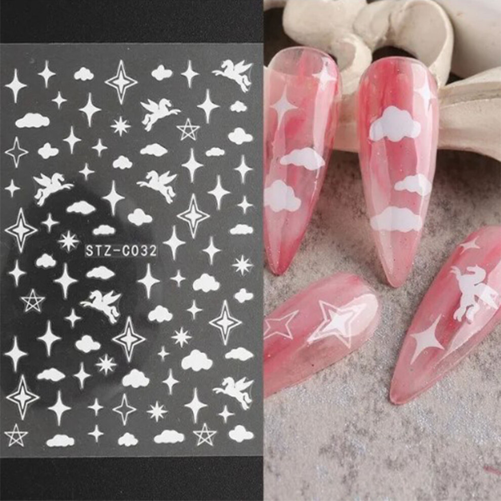Shiny Self-Adhesive French Line Nail Art Stickers 9.6x6.3cm