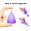 2 Pcs Menstrual Cups Large Capacity, Soft Silicone, 8x5cm 7