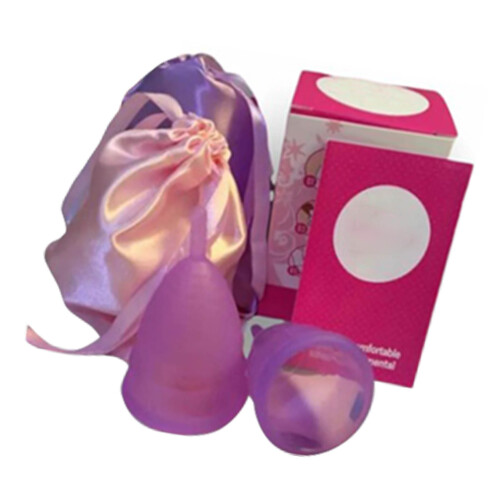 2 Pcs Menstrual Cups Large Capacity, Soft Silicone, 8x5cm 2