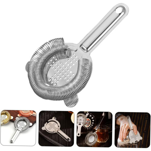 Stainless Steel Bartending Ice Separator Lightweight Ice Strainer Smooth Surface Ergonomic Handle For Portable Bar Use 1