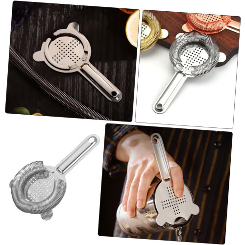 Stainless Steel Bartending Ice Separator Lightweight Ice Strainer Smooth Surface Ergonomic Handle For Portable Bar Use 2
