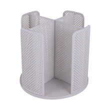 Paper Cup Holder 4-Compartment, Multi-Purpose Rotating Cup Dispenser For Rinsing, Ideal For Salons And Hotels, Gray