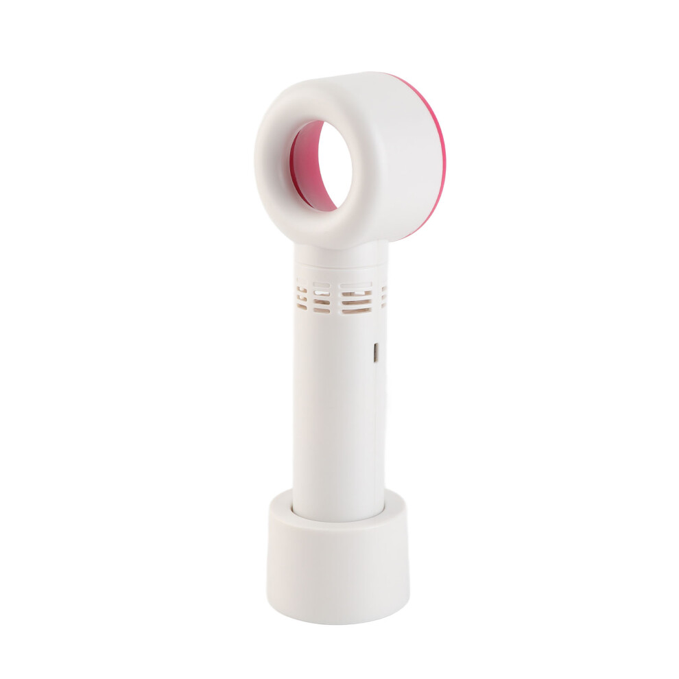 White Handheld Bladeless Fan Usb Rechargeable 2000Mah, 8.3X2.6in