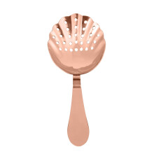 Stainless Steel Cocktail Strainer Rose Gold, Mirror Polished Shell Design, For Professional Bartenders And Home Use