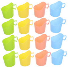 Disposable Coffee Paper Cup Holders Insulated Sleeves 20 Pack Assorted Colors For Household And Office Use Fits Standard 12 Oz 16 Oz Cups
