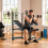 Homcom HOMCOM Adjustable Weight Bench with Leg Developer Barbell Rack for Home Gym 7
