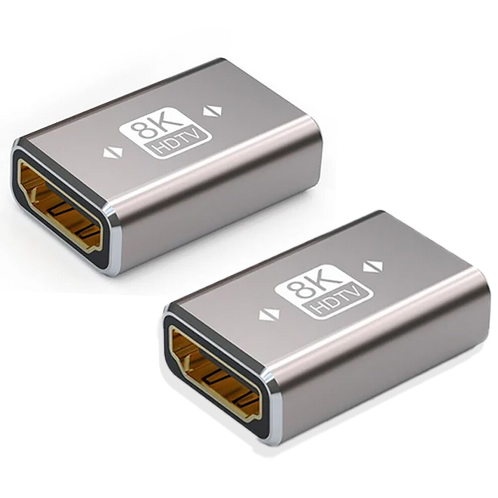8K Hdmi Coupler, Hdmi 2.1 Female To Female, Extension Adapter, 8K@60Hz 4K@120Hz, 8K Uhd, Pack Of 2, Compatible With Hdtv 9016109627209
