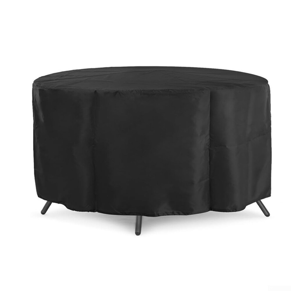 210D Oxford Garden Round Table and Chair Cover Set Waterproof Drawstring UV Shield 239x58 Cm-image-OPC-PMFK67H-NEW