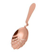 Stainless Steel Bar Cocktail Strainer Rose Gold Finish Ergonomic Design Rust Resistant Fits Standard Mixing Glasses