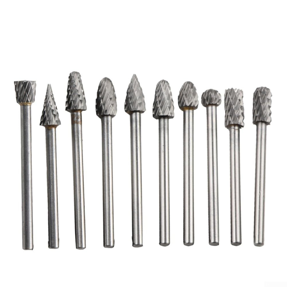 Tungsten Carbide Drill Bit Burr Rotary File 3Mm Engraving Grinding Chamfering Model B 9393856607365