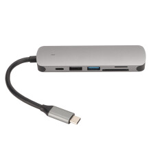 Grau USB-C 6-in-1-Dockingstation 4K HDMI 100 W PD