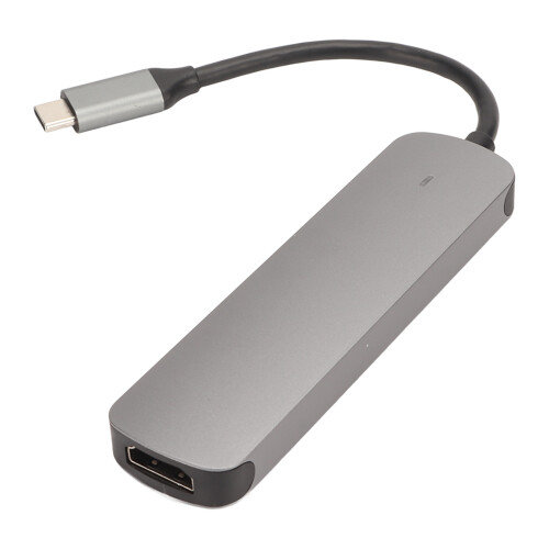 Grau USB-C 6-in-1-Dockingstation 4K HDMI 100 W PD 2