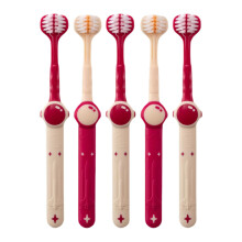 3 Sided Toothbrush Kids 5 Piece Space Toothbrush Set Gum Care Tool Deep Cleaning Gentle Brushing Ages 3-12 Home Travel