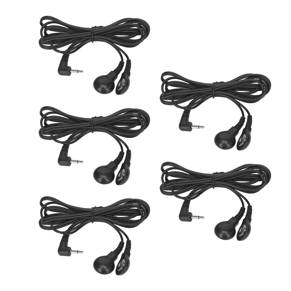 Black 5Pcs 2.5Mm Elbow Electrode Wires 1.2M For Tens & Therapy