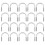 20Pcs UShaped Bolt Set 304 Edelstahl M6x33 1
