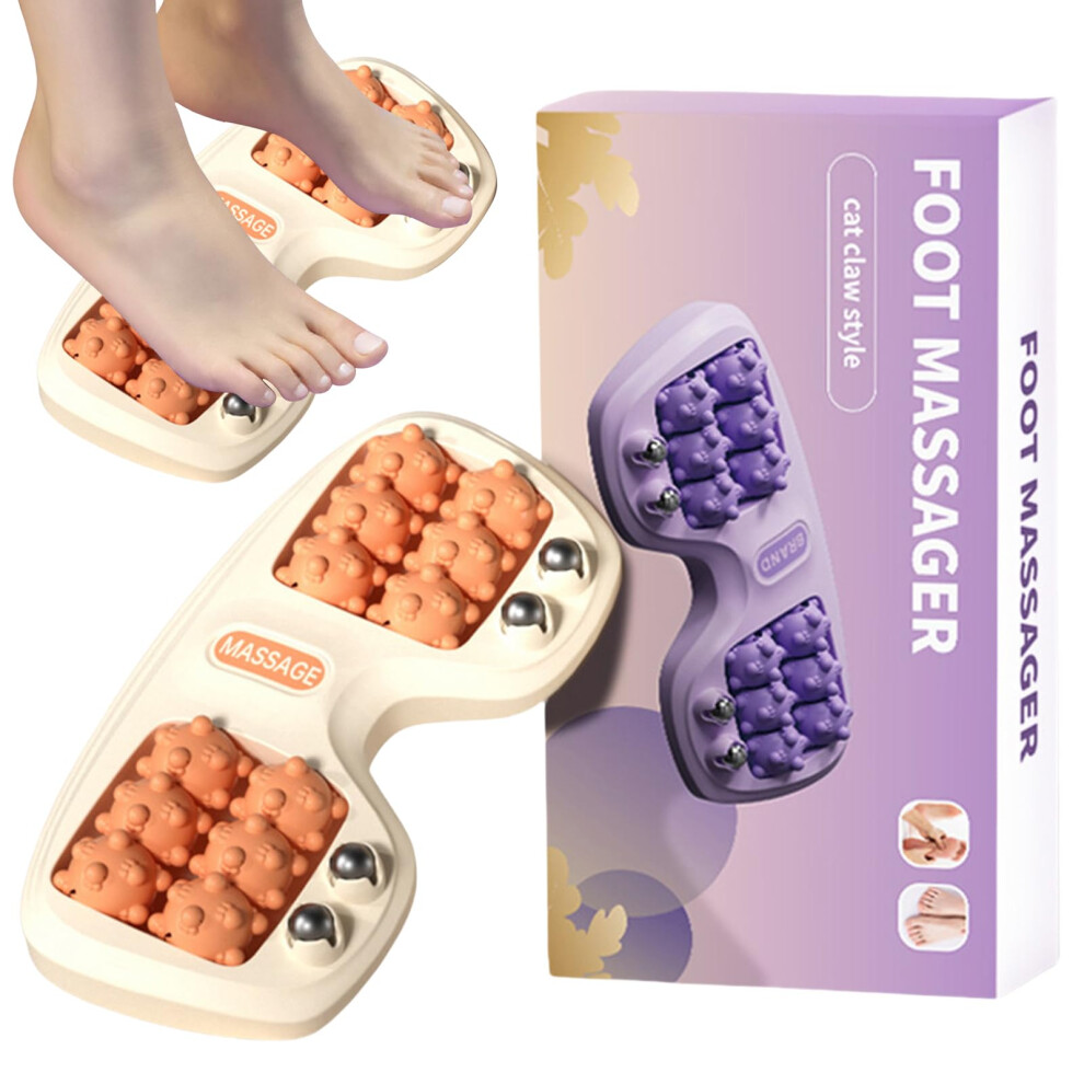 Portable Dual Foot Massage Roller For Plantar Fasciitis And Muscle Recovery Acupressure Reflexology Tool For Home Use