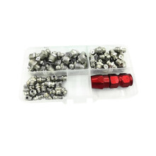 Grease Nipples 61-Piece Straight Head And Flat Head Grease Oil Fittings For Machinery