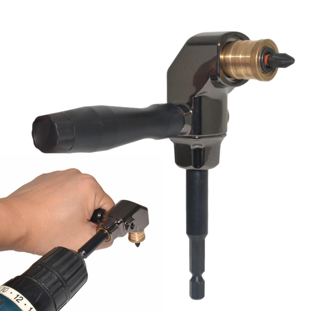 Angle Drill Adapter 90-Degree Right Angle Attachment With Ergonomic Handle For Tight Spaces Cordless Drills Compatible 9016109628053