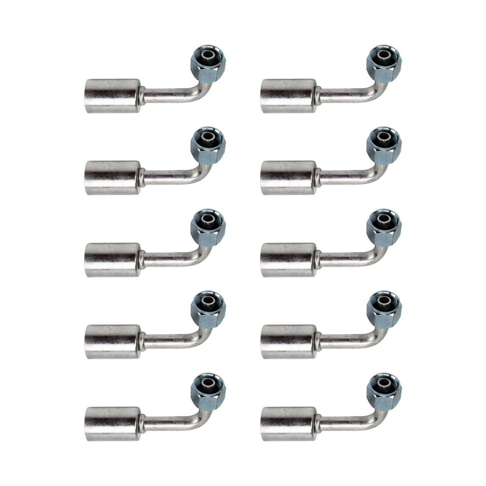 10X 3/8In Aluminum 90 Beadlock Ac Splicer Hose Connector Adapter 7891354673919
