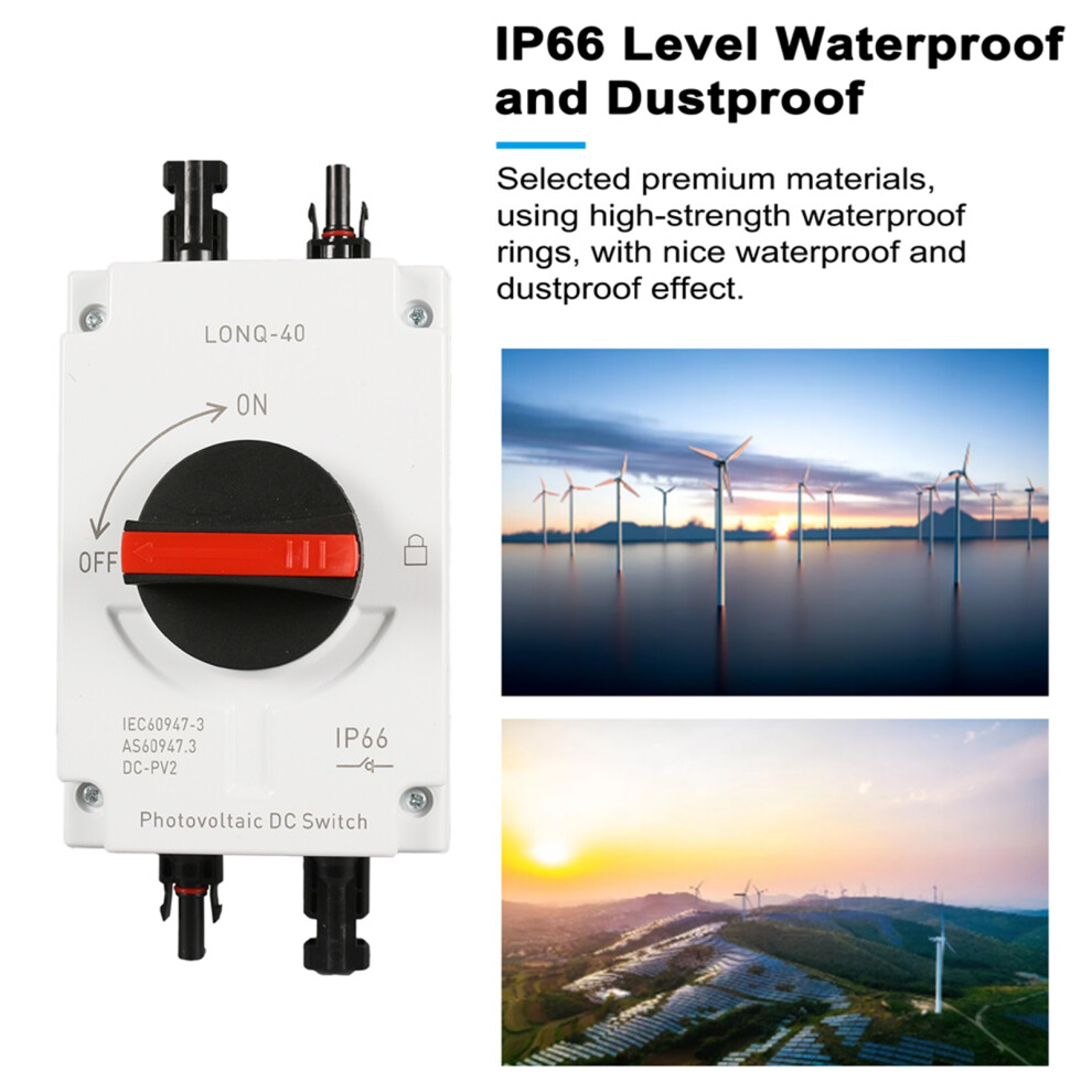 32A 4P Ip66 Outdoor Pv Dc Disconnect Switch 300V-1200V 9381354674507