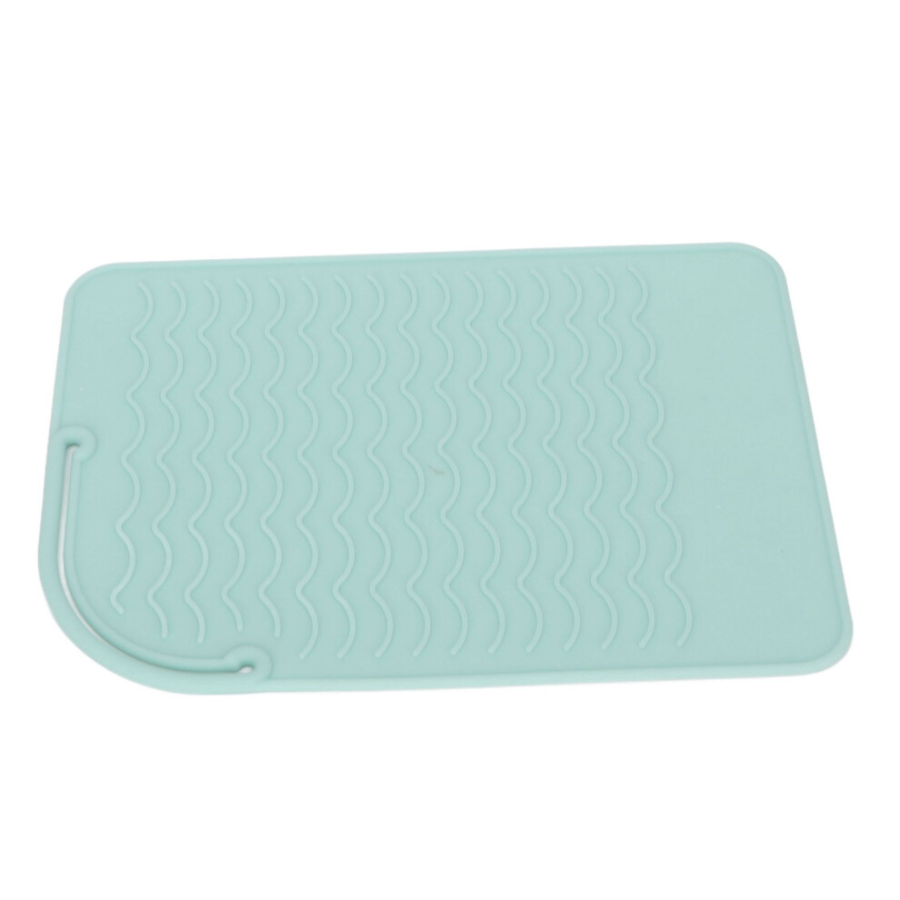 Green Corrugated Pattern Silicone Mat Heat Insulation 60X40cm Non-Slip