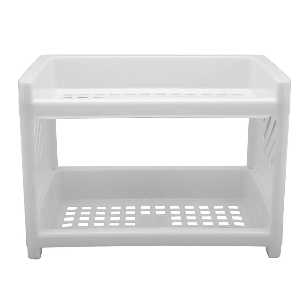 White 2-Tier Pp Desk Organizer, Widely Used Desktop Shelf