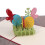 3D De Pâques Et Œufs Fleurs Découpées Carte Rouge 7