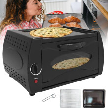 Electric Mini Pizza Oven 2100W Tandoor Oven With Temperature Control Glass Window Hot Top Plate 12L Home Kitchen