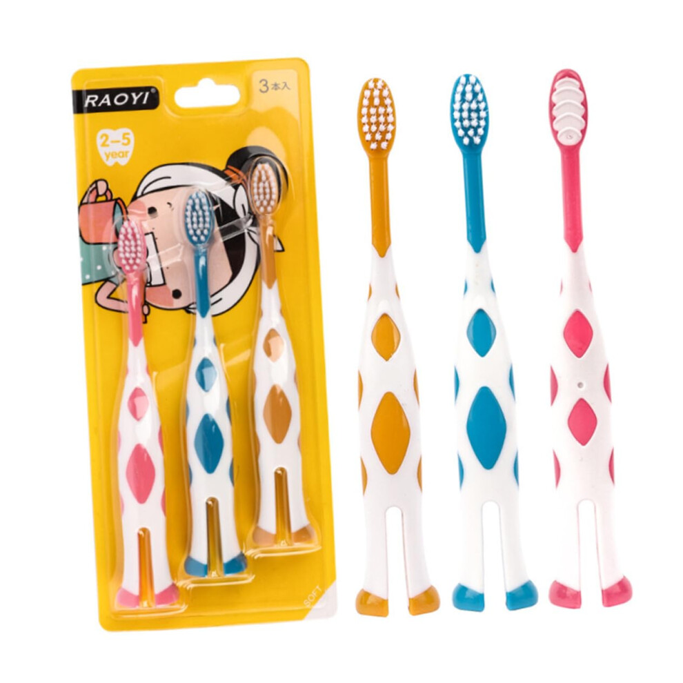 Soft Bristle Toothbrush Set 6Pc For All Ages Non-Slip Handle Cartoon Design Manual Toothbrush For Oral Care Healthy Gums