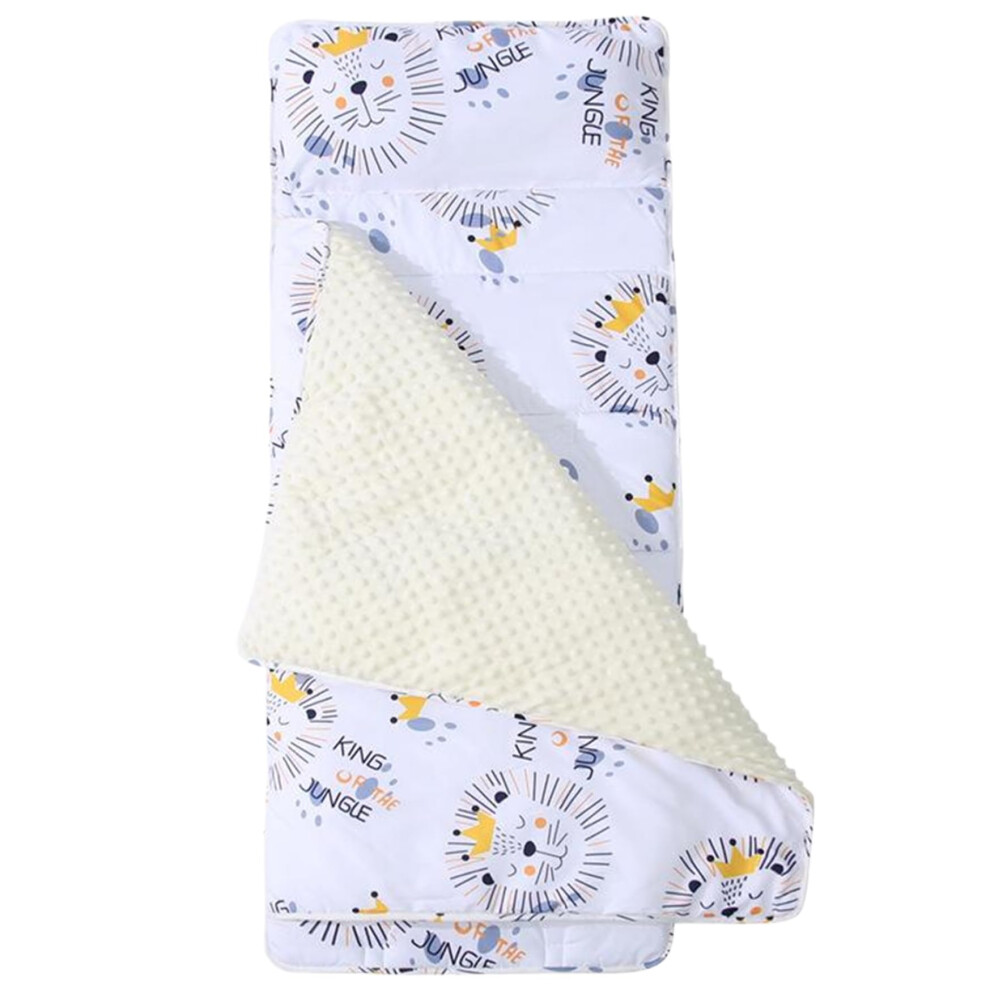 Toddler Sleeping Mat With Pillow And Blanket Anti-Kick Thermal Nap Mat 49x20 Inches Portable Roll-Up For Daycare Travel