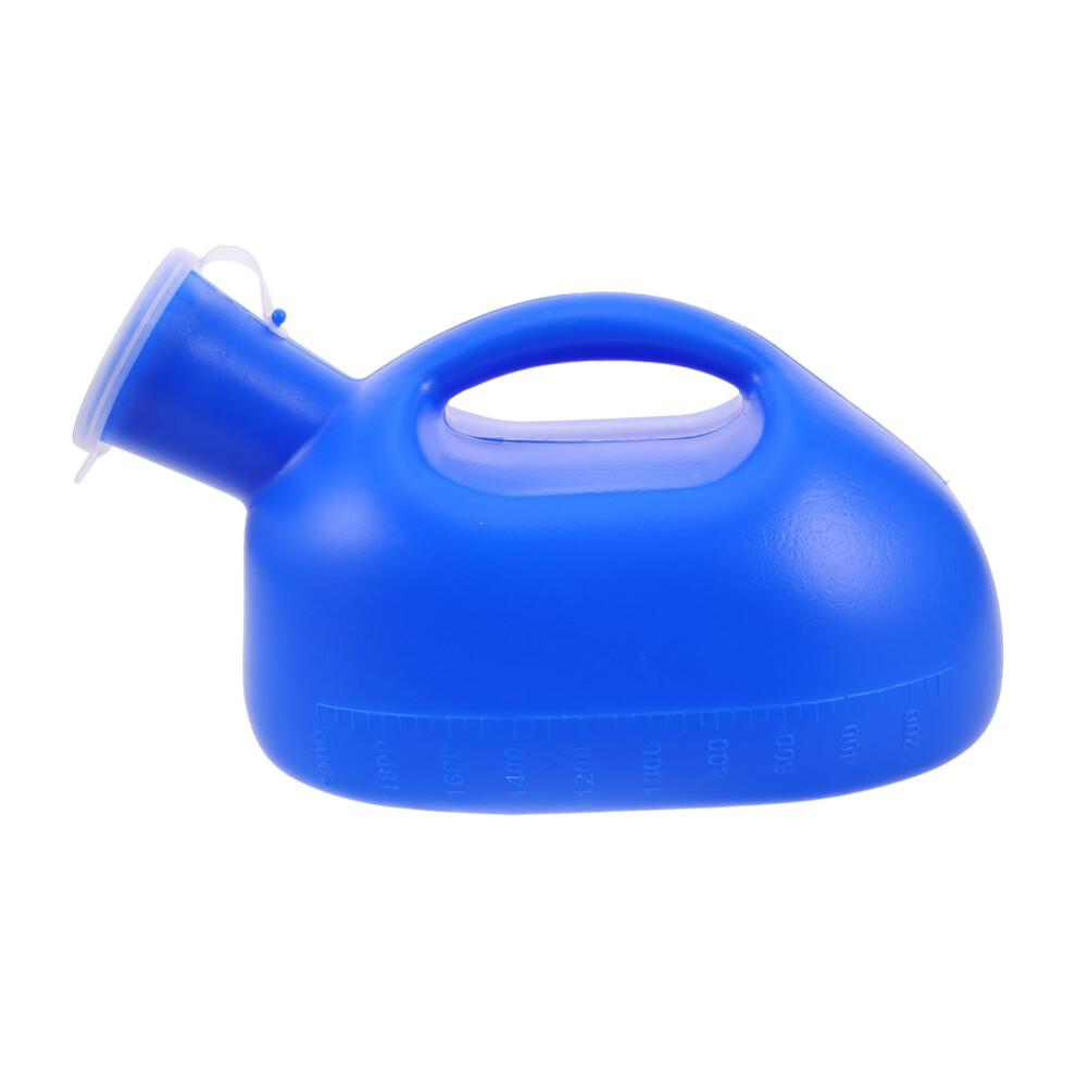 Portable Male Urinal Bottle 2000ml Reusable Travel Urine Container Lid Spill-Proof Pee Pot For Elderly Outdoor Use Handheld Urinal For Men