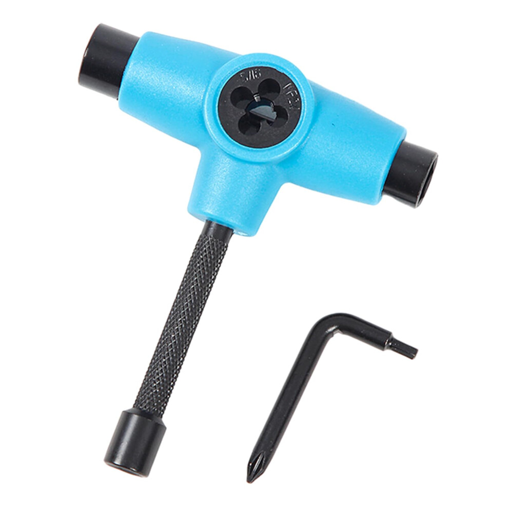 T Type Tap Wrench, T-Handle Socket Wrench, Skateboard Handle Wrench, Roller And Quad Skates, Reusable Repair Tool, Blue 9084446602654