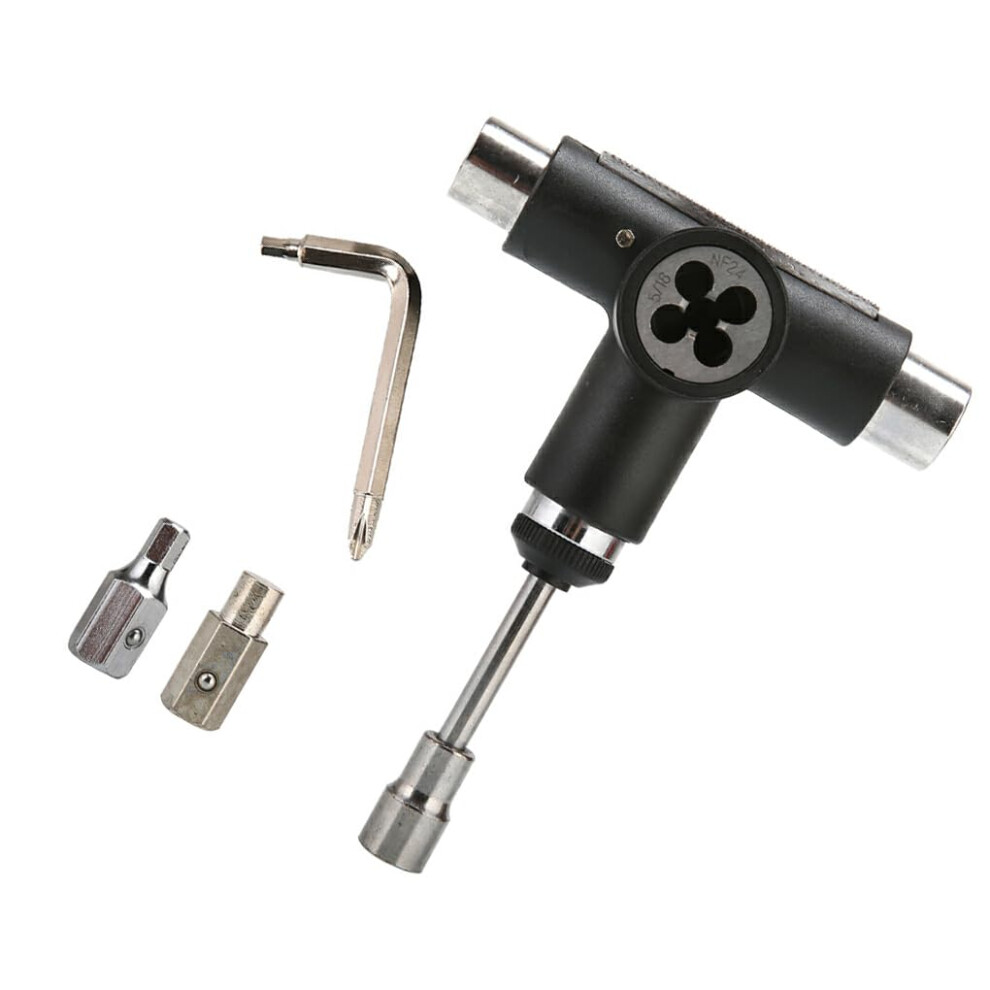 Removal Wrench T-Shaped Sleeve Repair Tool For Longboard Wrenches, Rustproof, Black, Multipurpose For Beginners 9354506524036