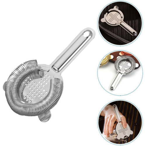 Bar Ice Strainer Stainless Steel Bar Tool Cocktail Strainer With Handle For Bartending 2