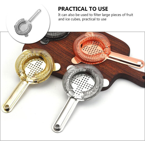 Bar Ice Strainer Stainless Steel Bar Tool Cocktail Strainer With Handle For Bartending 1