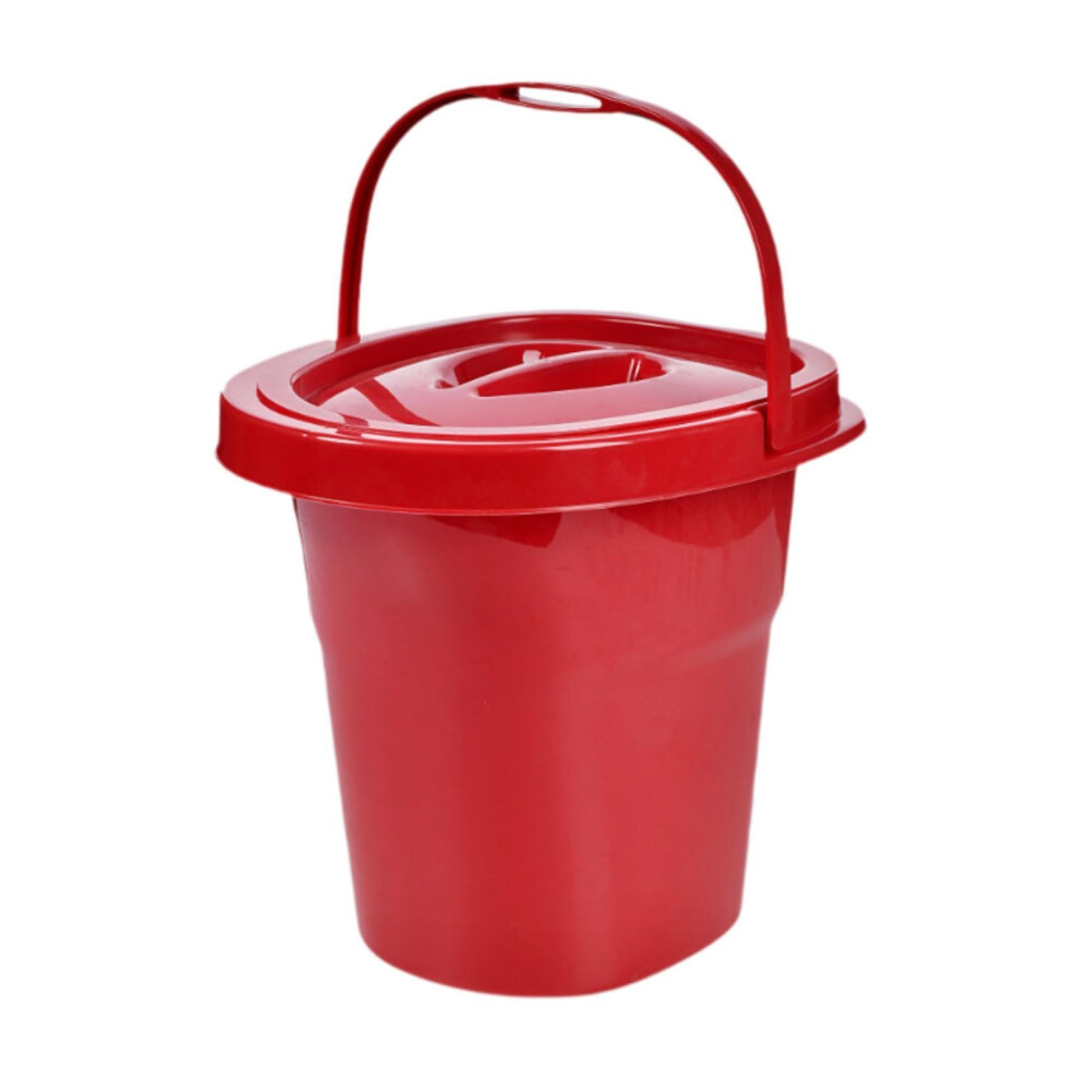 Travel Piss Pot Spittoons With Stable Base Lightweight Pee Bucket Solid Commode Bucket For Indoor Home Bedroom Use Red