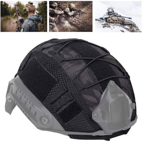 Helmet Cover Mesh, Cloth Material, Quick-Fasten Attachment, Universal Fit For Helmets 1