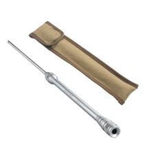 Abnehmbares Aluminium-Feuerblasepfeife Tragbares Outdoor-Feuerwerkzeug 24 mm Silber