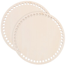 Runde Holzunterlage Khaki 2 Stk 5,89x5,89x0,16 Zoll